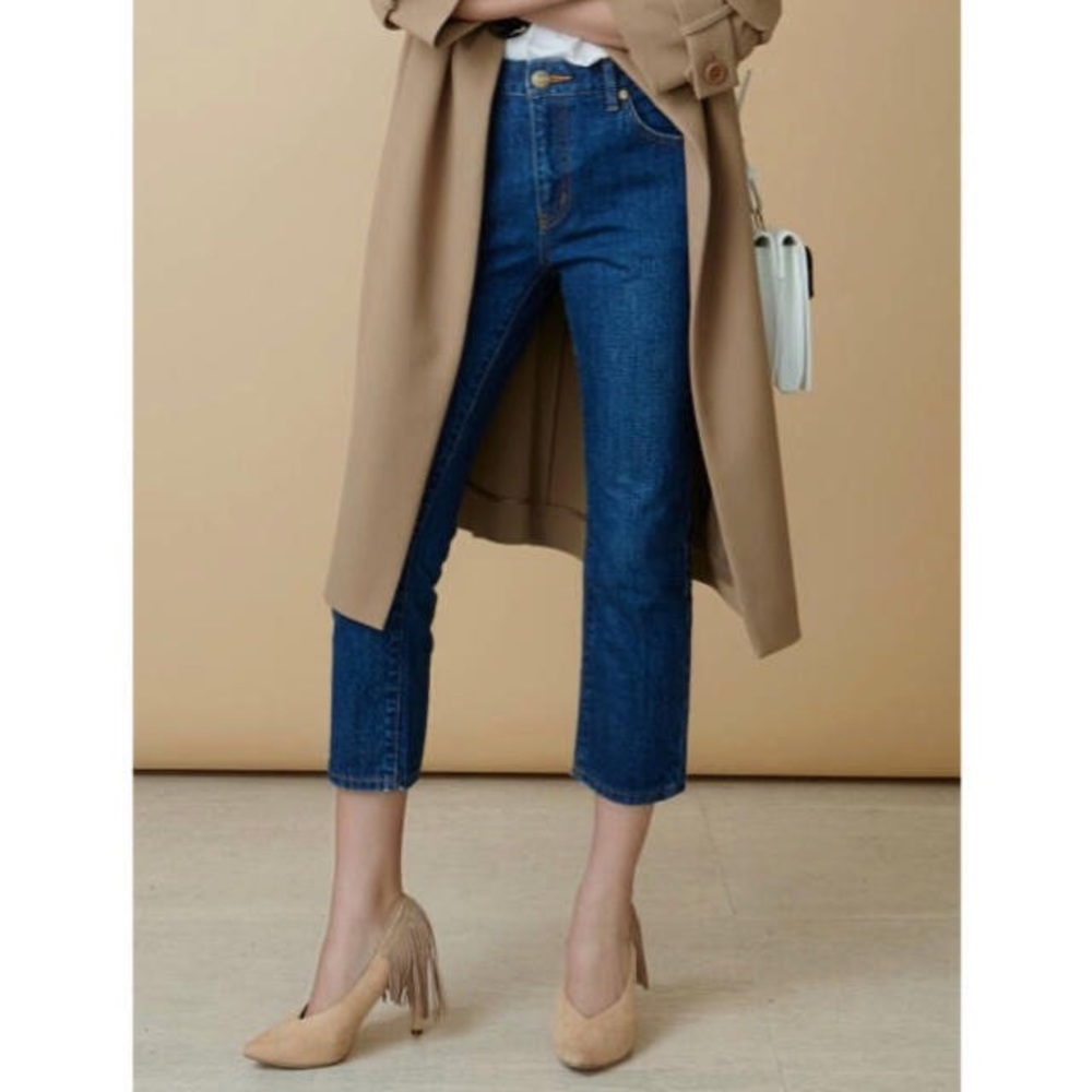 Japanese Brand Lagunamoon 100% Cotton Cropped Jeans